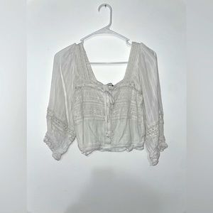 American Eagle Peasant Crop Top